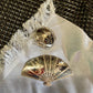 Pair of Vintage Siam Sterling Silver Niello Brooches – Fan & Round