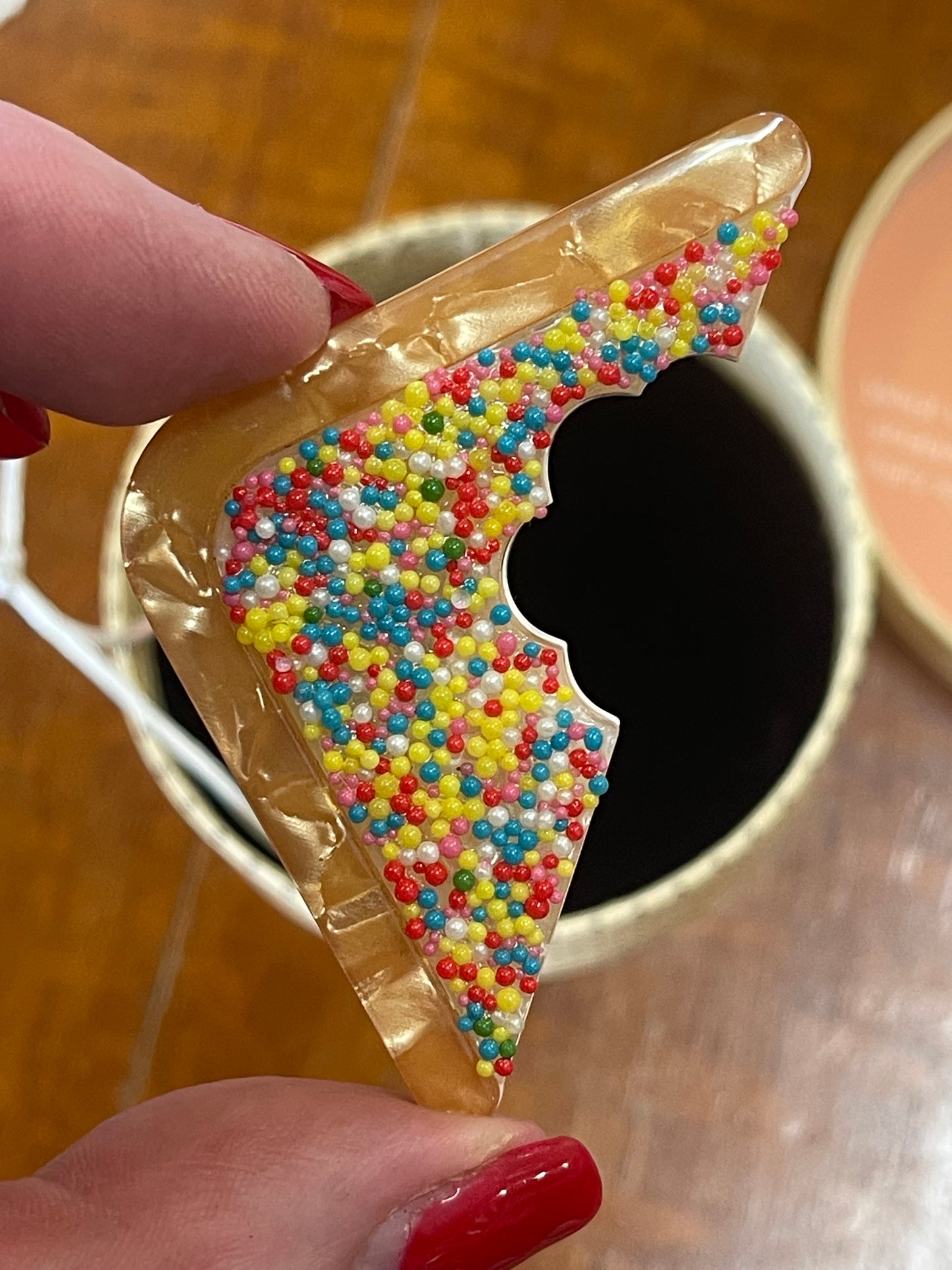 Fairy Bread Brooch by Erstwilder and Carmen Hui (2018)