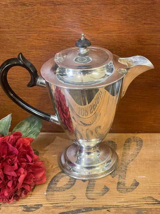 Vintage 1930s Australian Hecworth silver plate chocolate or coffee pot