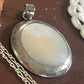 Vintage 925 Silver Pendant with Mother-of-Pearl Inlay – 4 cm