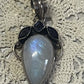 Vintage Moonstone & Iolite 925 Silver Pendant – 5 cm