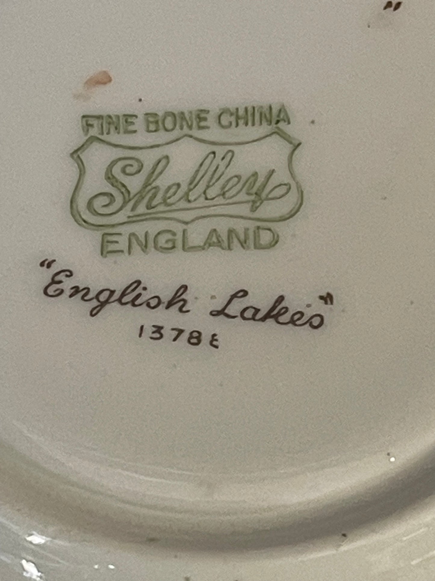 Vintage 1950s Shelley Fine Bone china trio English Lakes