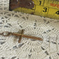 Italian 375 Gold Cross Pendant with Chain (40 cm)
