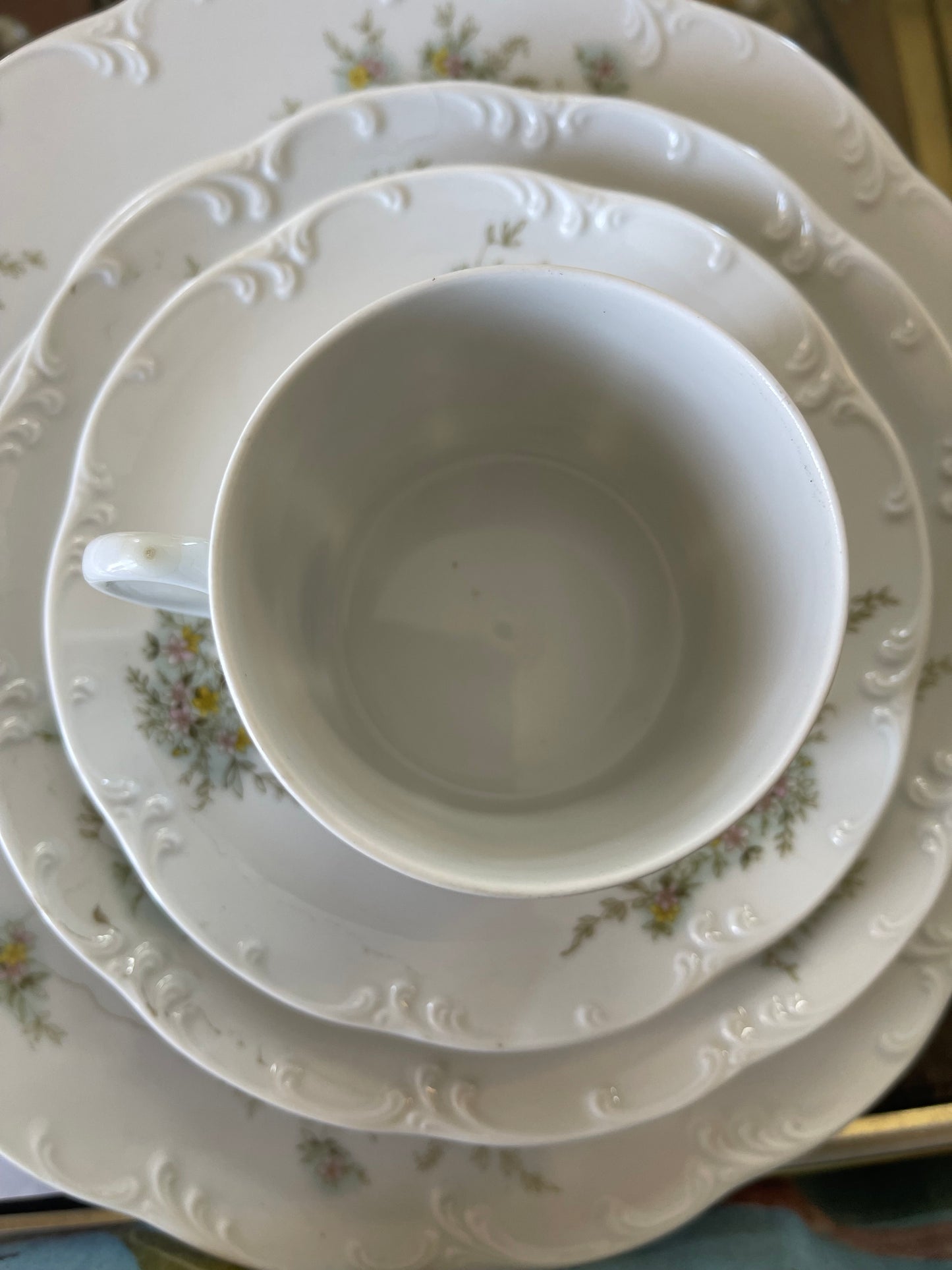 Rosenthal Classic Rose Collection Germany Teacup Trio plus plates