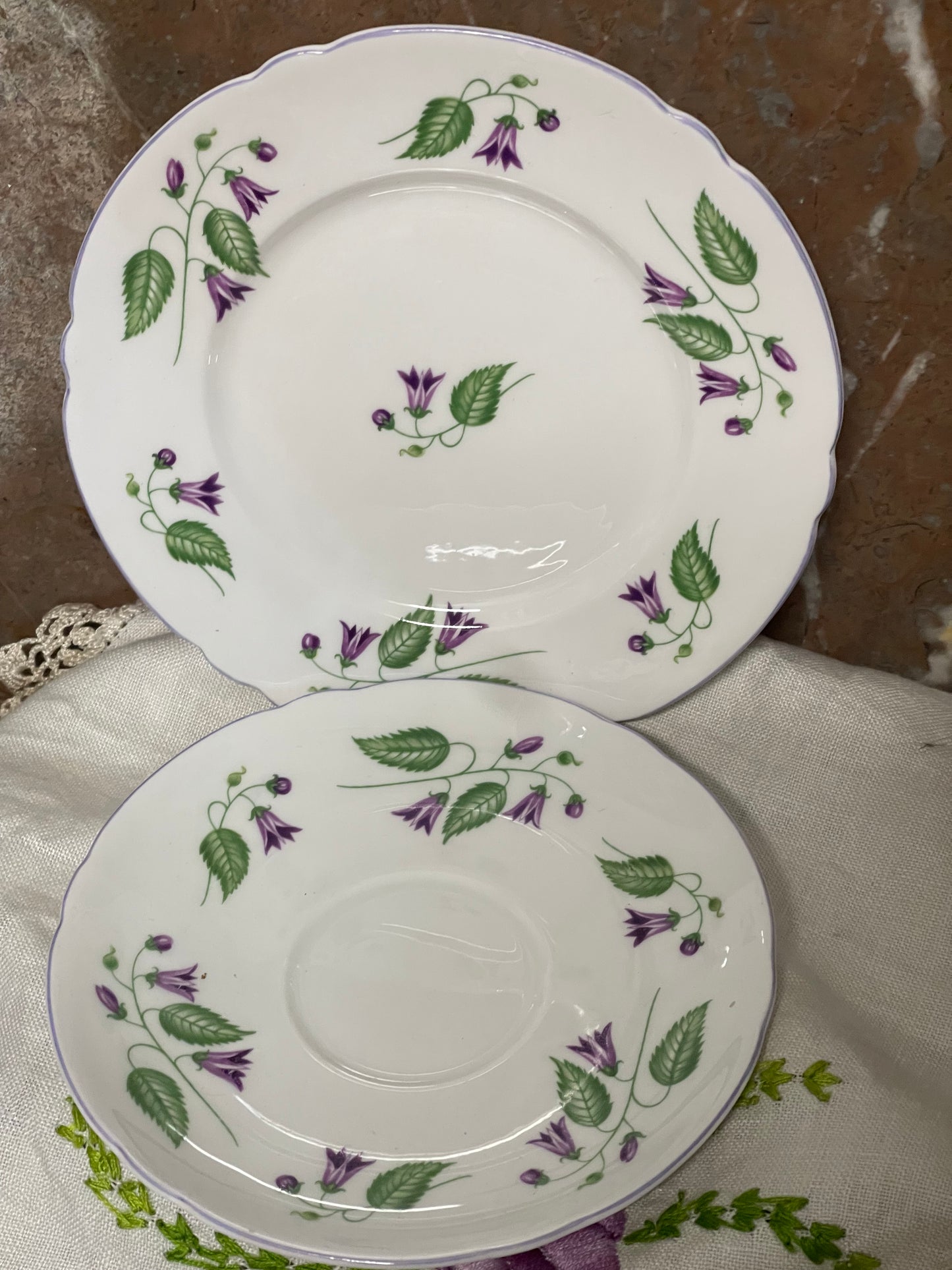 Shelley Fine Bone China Trio – “Campanula” Pattern (13886)