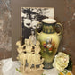 Antique Art Nouveau Hand-Painted Iris Vase with Twin Handles – c.1900s