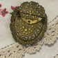 Vintage Portrait Cameo Brooch – Ornate Filigree Frame