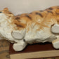 Vintage Ceramic Ginger Cat Figurine – 33 cm Long