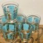 Vintage Mid-Century Oriental Motif Glasses – Set of 6