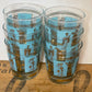 Vintage Mid-Century Oriental Motif Glasses – Set of 6