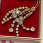 Vintage Rhinestone Spray Brooch – with Original Box