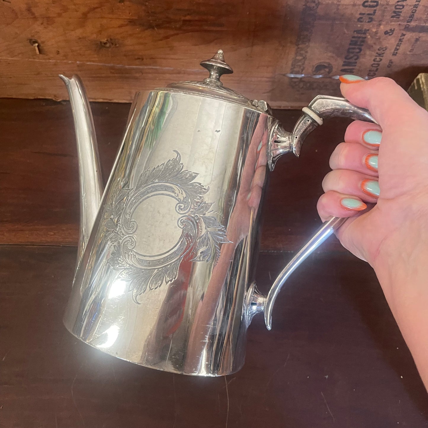 Edwardian Silver-Plated Coffee Pot – Sheffield EPBM, c.1900