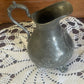 Victorian Pewter Cream Jug – Engraved Floral, c.1890