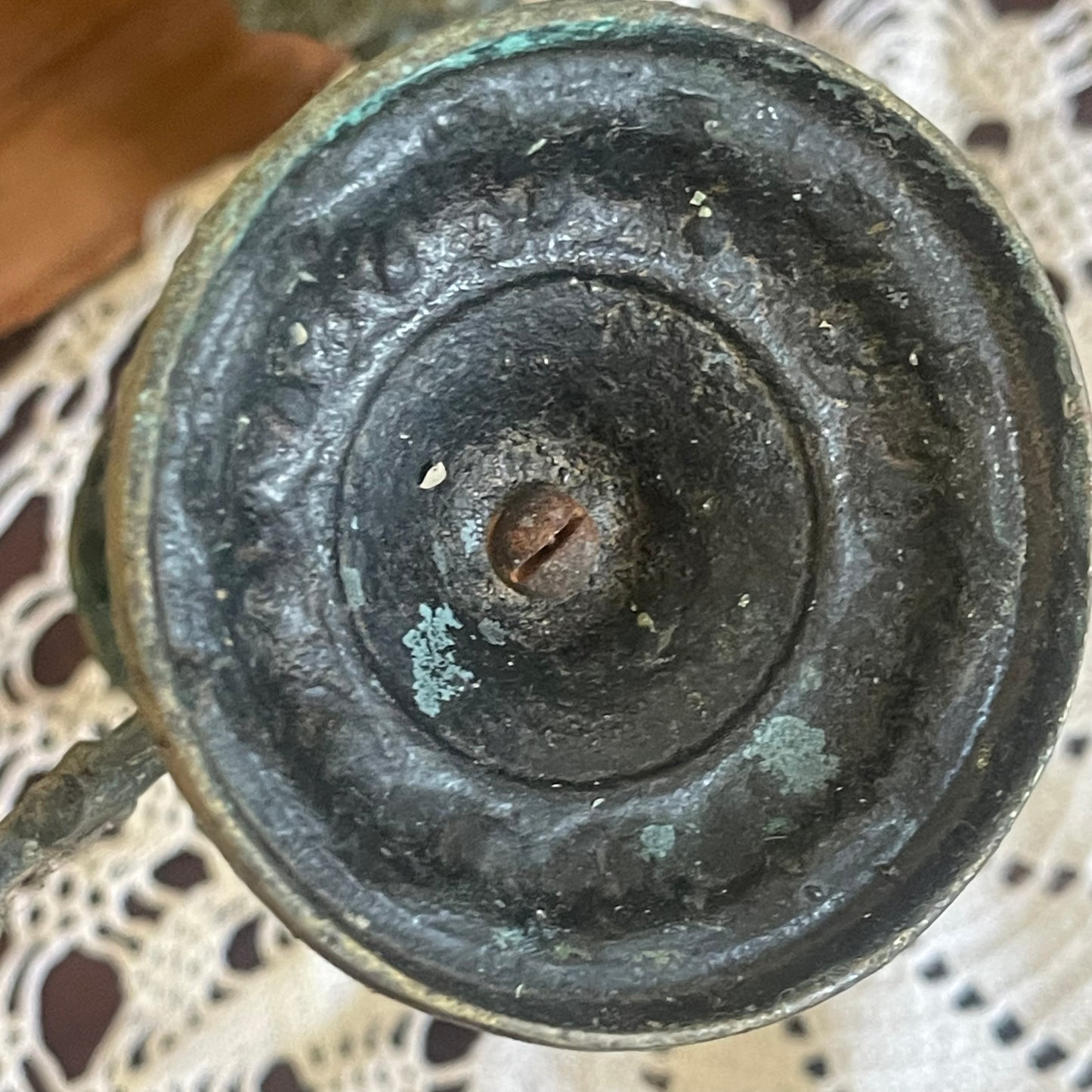 Antique Brass Candlesticks (Pair) – Original Patina, c.1900