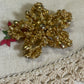 Vintage Textured Gold-Tone Floral Brooch – 5 cm