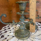 Antique Brass Candlesticks (Pair) – Original Patina, c.1900