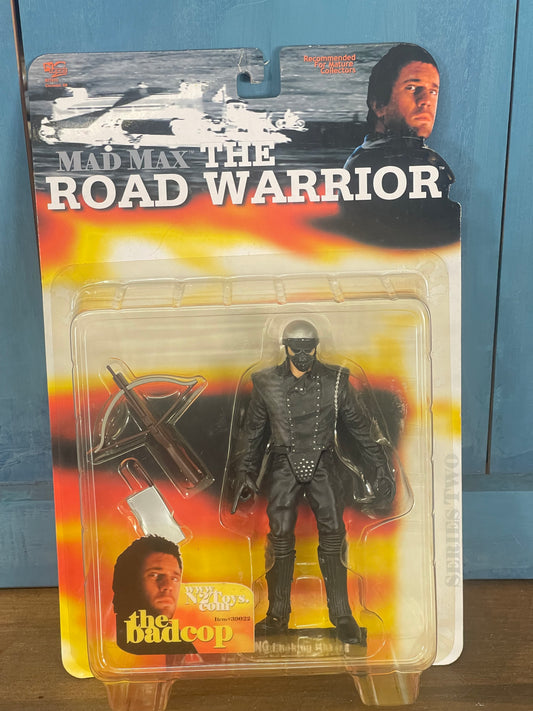 "Bad Cop" action figure from the movie Mad Max 2: The Road Warrior, produced by N2 Toys in 2001