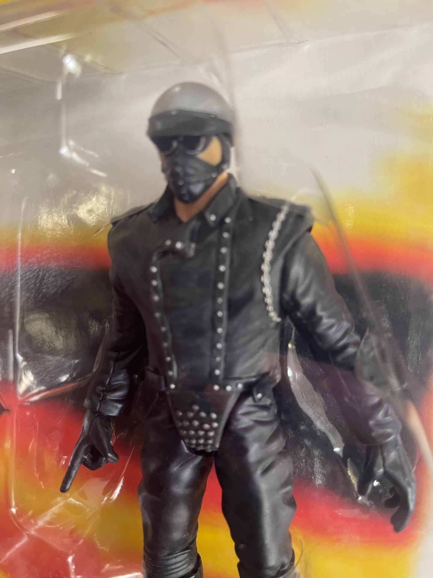 "Bad Cop" action figure from the movie Mad Max 2: The Road Warrior, produced by N2 Toys in 2001