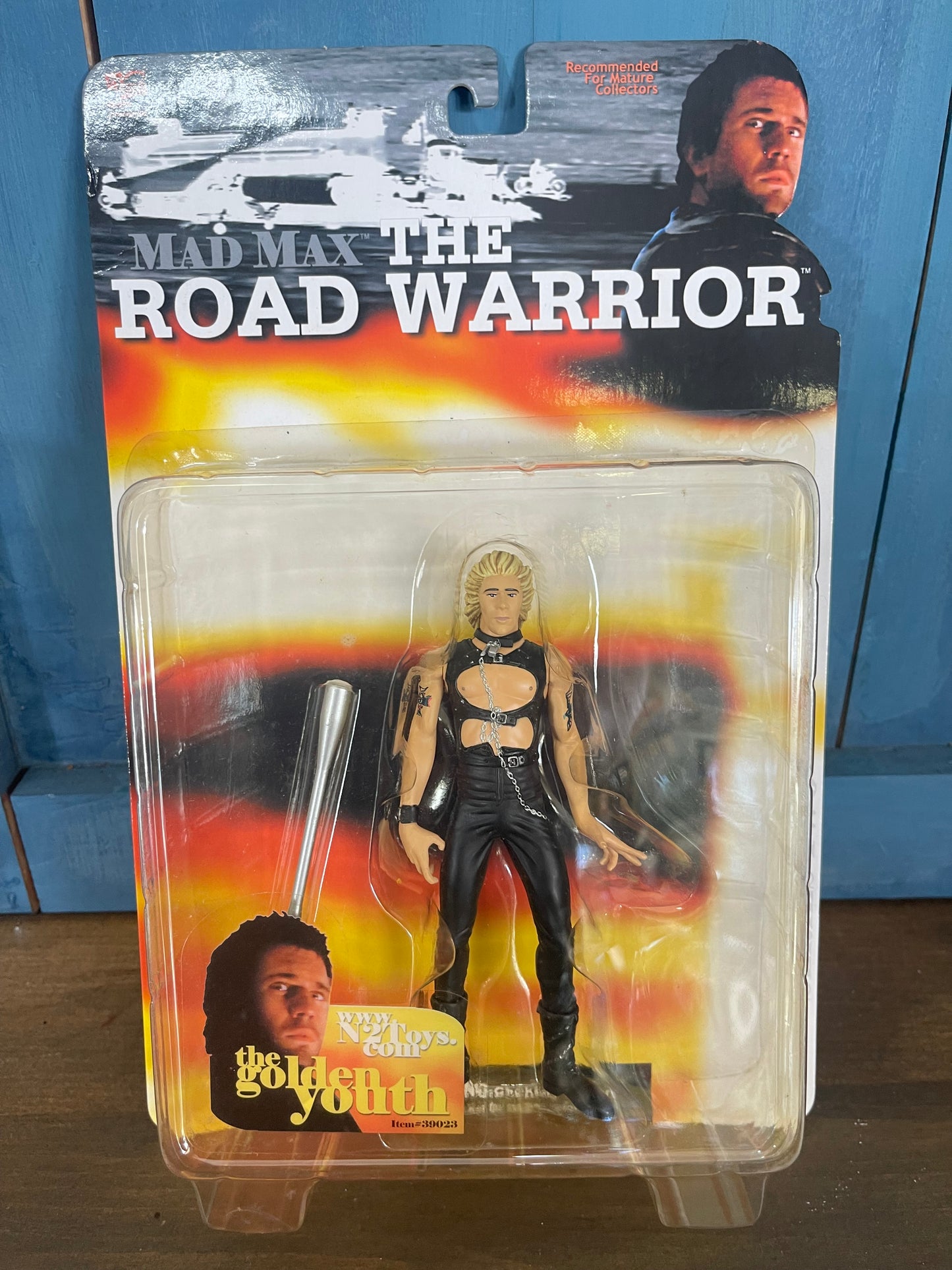 "Golden Youth" action figure from the movie Mad Max 2: The Road Warrior, produced by N2 Toys in 2001