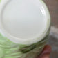 Vintage Hand-Painted Green Leaf and Floral Vase
