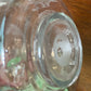 Antique Victorian clear Glass decanter with two glasses