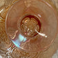 Vintage Marigold Carnival Glass Pedestal Bowl – Heart & Flower Pattern