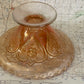Vintage Marigold Carnival Glass Pedestal Bowl – Heart & Flower Pattern