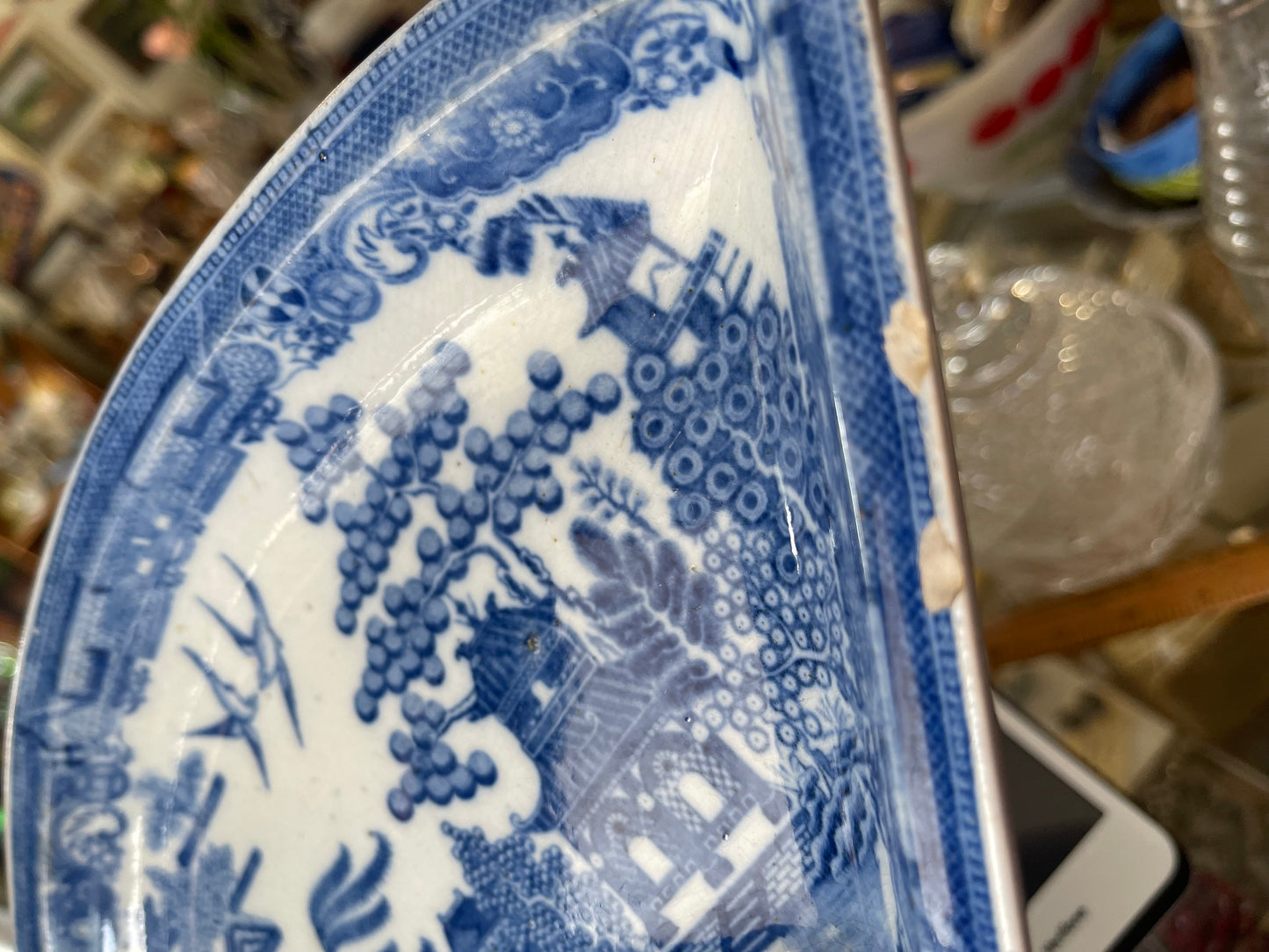 Early Spode Blue & White Dish — Staffordshire, England (c.1840s)