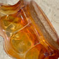 Vintage Marigold Carnival Glass Bowl with Grape & Leaf Pattern – 15cm