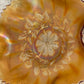Antique Marigold Carnival Glass Bowl – Daisy & Leaf Pattern