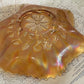 Antique Marigold Carnival Glass Bowl – Daisy & Leaf Pattern
