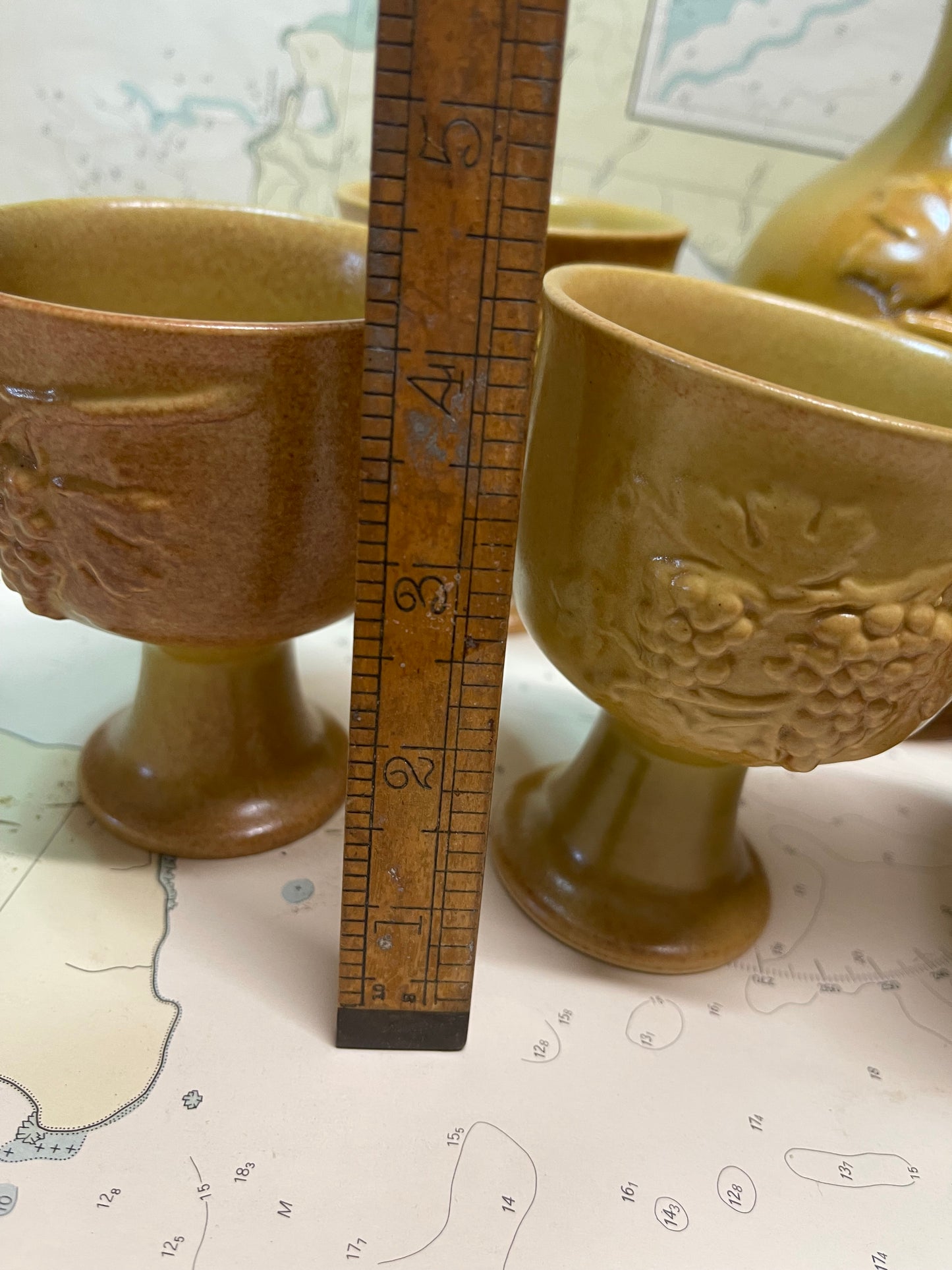 Neferitti Stoneware by Diana Wine Set – Carafe & 6 Goblets