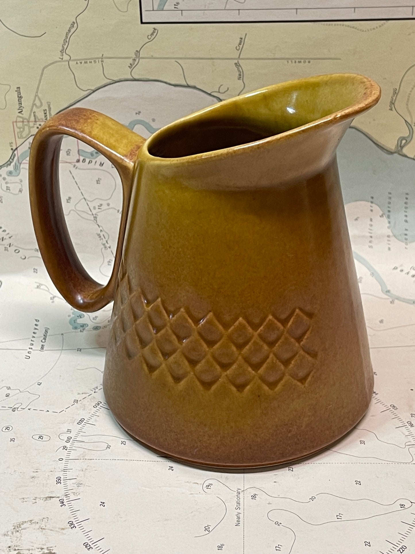 Vintage Diana Pottery Jug – “Nefertiti” Stoneware