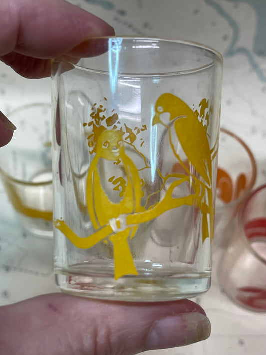 Set of 6 Vintage Australian Wildlife Tumblers – Mini Swanky-Style Glasses