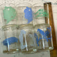 Set of 6 Vintage Australian Wildlife Tumblers – Blue & Green Swanky-Style Glasses