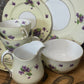 Melba Bone China Violet Teaset – Two Trios (c.1940s–50s)