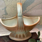 Vintage Australian Pottery Basket Vase / Console Bowl c.1950s–60s