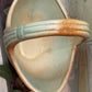 Vintage Australian Pottery Basket Vase / Console Bowl c.1950s–60s