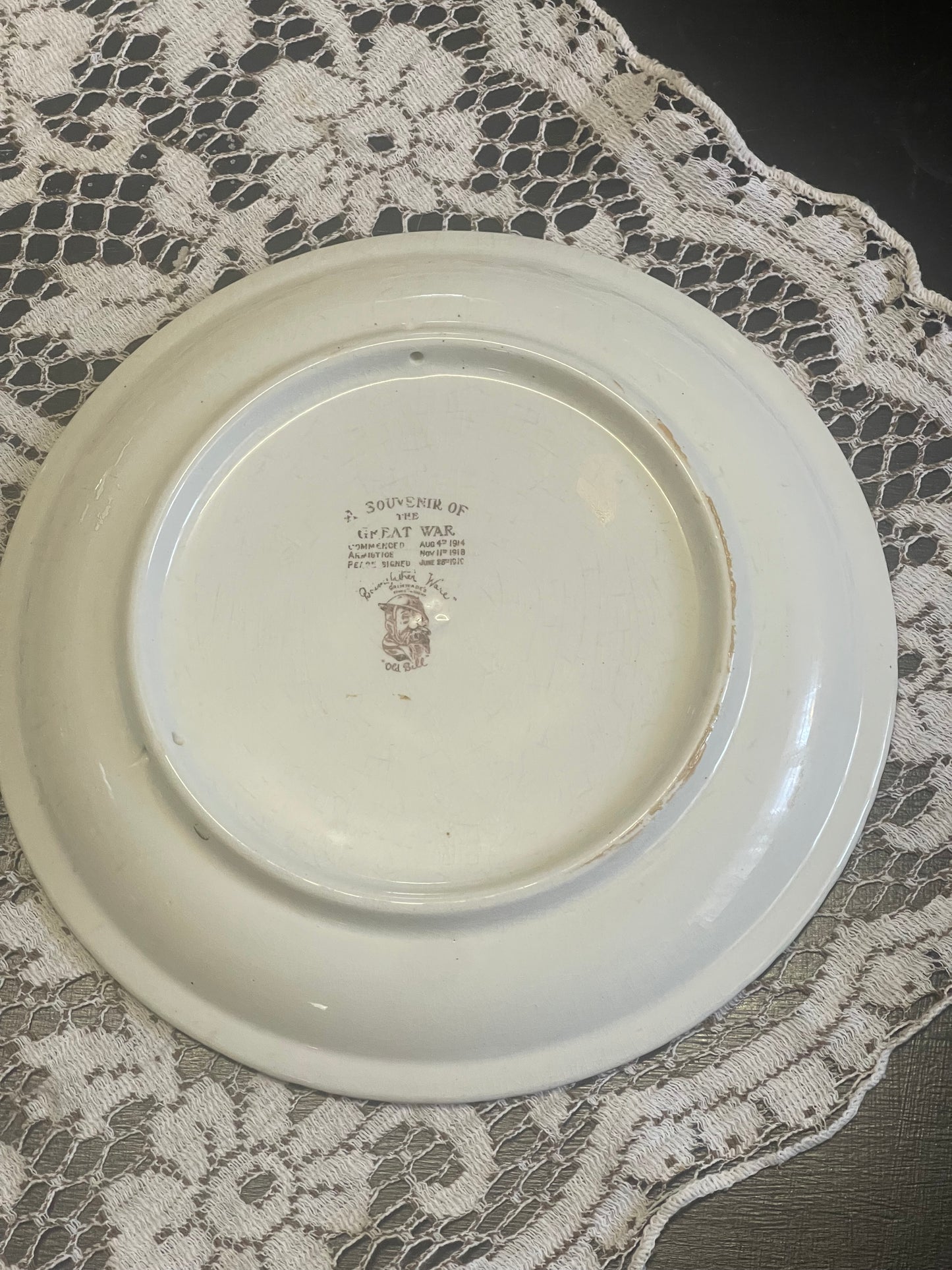 Grimwades Bairnsfather Ware China Plate ‘I likes me Rum’ WWI Souvenir