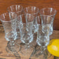 Vintage mid century Aperitif/Shot glasses Set of 6, Square shape. Danish style.