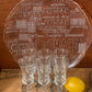Vintage mid century Aperitif/Shot glasses Set of 6, Square shape. Danish style.