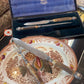 Antique Mappin & Webb Carving Set in Original Case – Stag Antler Handles – Victorian / Edwardian