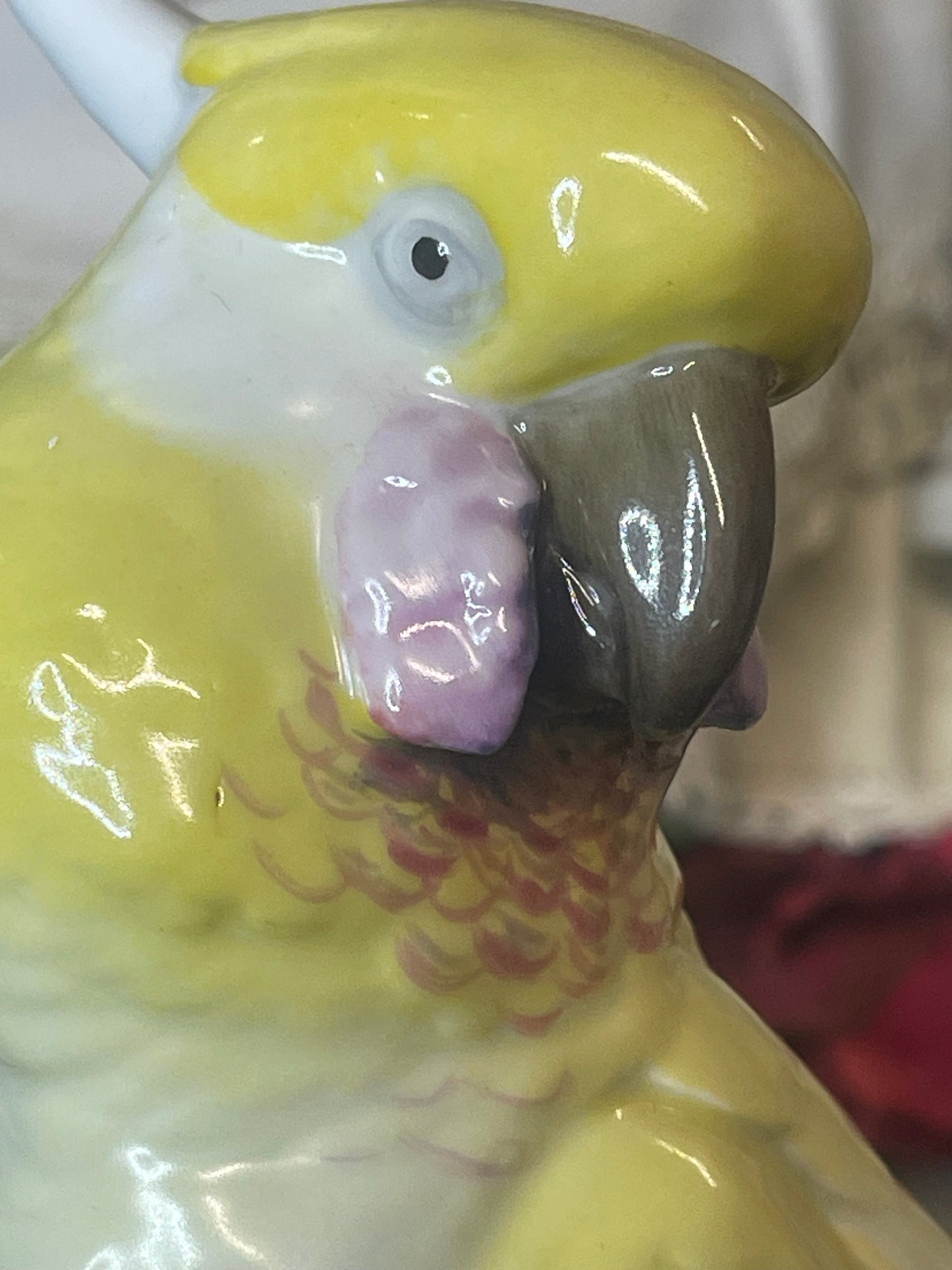 Vintage Porcelain Cockatoo Figurine – Carl Scheidig, Germany (1930s–50s)