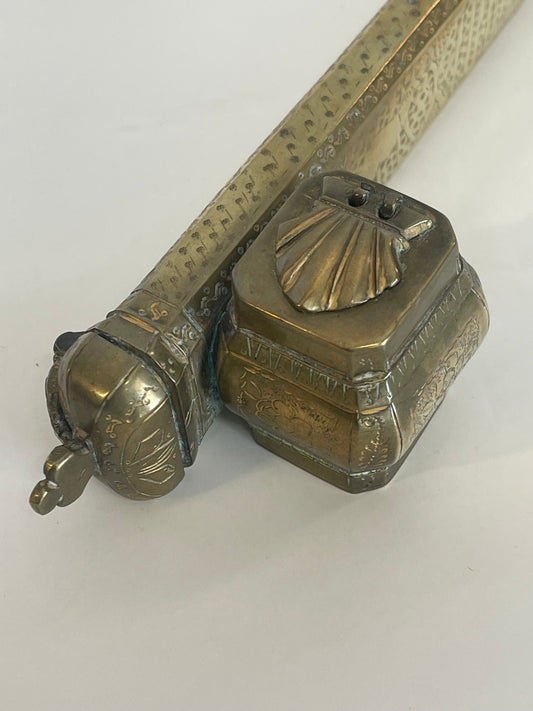 Antique Brass qalamdan (pen box)