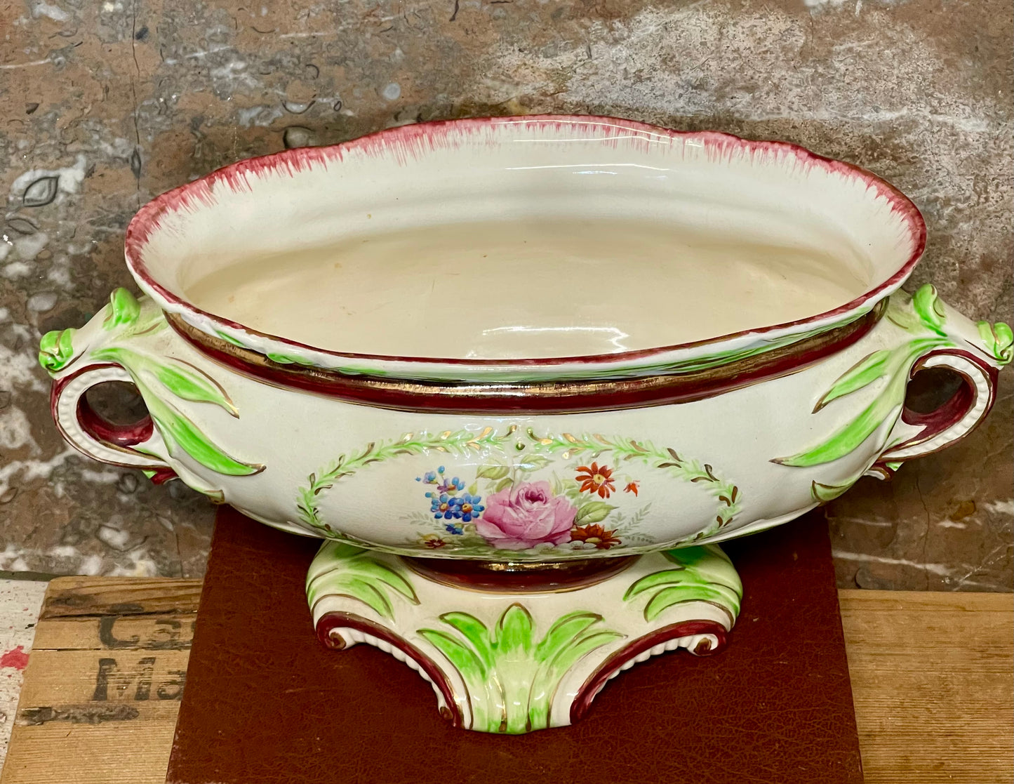 Wedgwood Unicorn Majolica-Style Centrepiece Vase