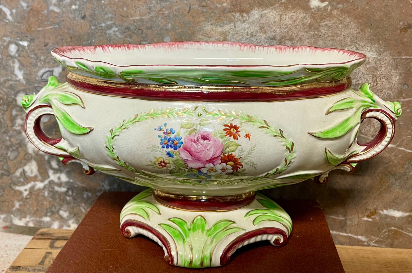 Wedgwood Unicorn Majolica-Style Centrepiece Vase