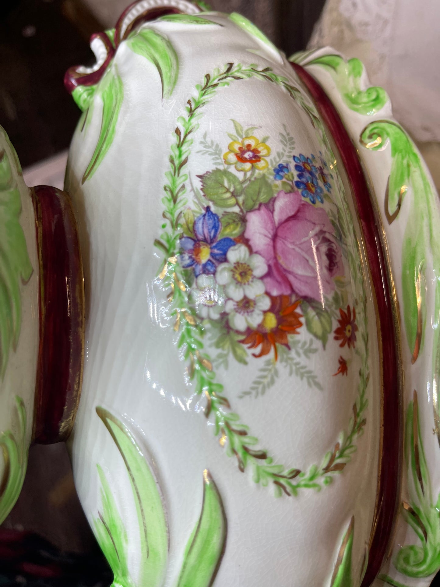 Wedgwood Unicorn Majolica-Style Centrepiece Vase
