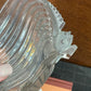 1930s Josef Inwald - Art Deco ribbed glass bowl with fish feet