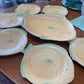 Set of 6 c.1930's SHORTER AND SON Yellow and green Fish Plates plus Serving Platter