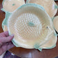 Set of 6 c.1930's SHORTER AND SON Yellow and green Fish Plates plus Serving Platter